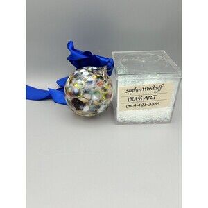 Hands Blown Art Glass Christmas Ornament By Stephen Woodruff